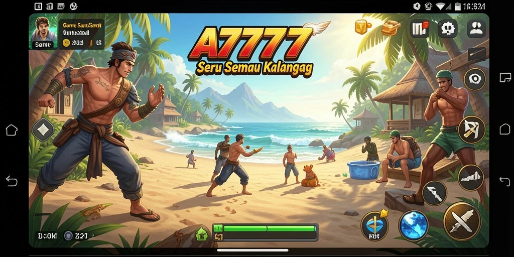 Screenshot utama A7777 menampilkan gameplay yang menarik dan santai.