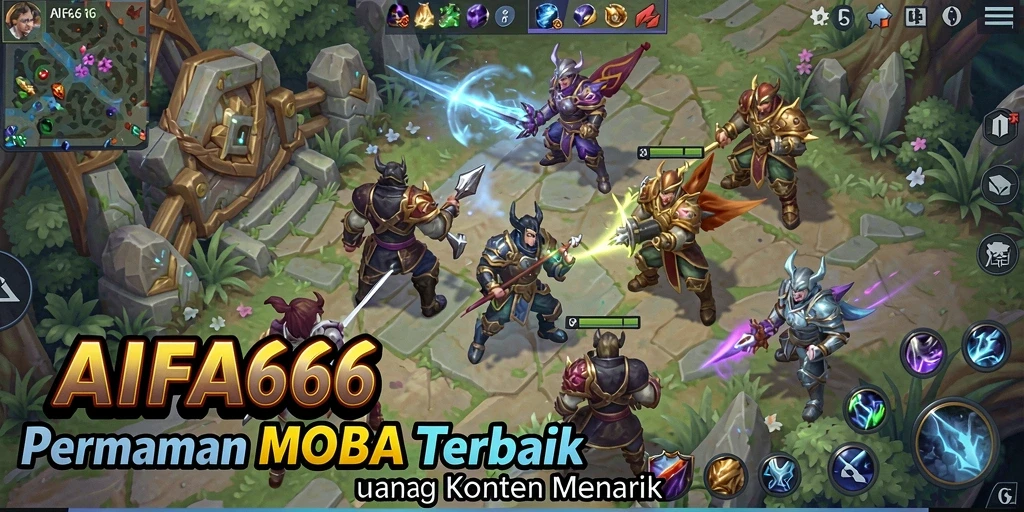 Gameplay seru dan penuh aksi di AIFA66 MOBA.