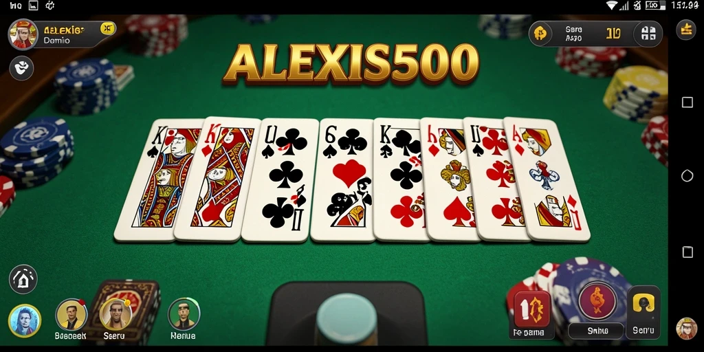 Screenshot ALEXIS500 menampilkan gameplay domino yang seru.
