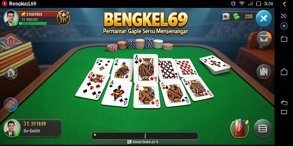 Tampilan gameplay yang seru dalam BENGKEL69 di kategori Gaple.
