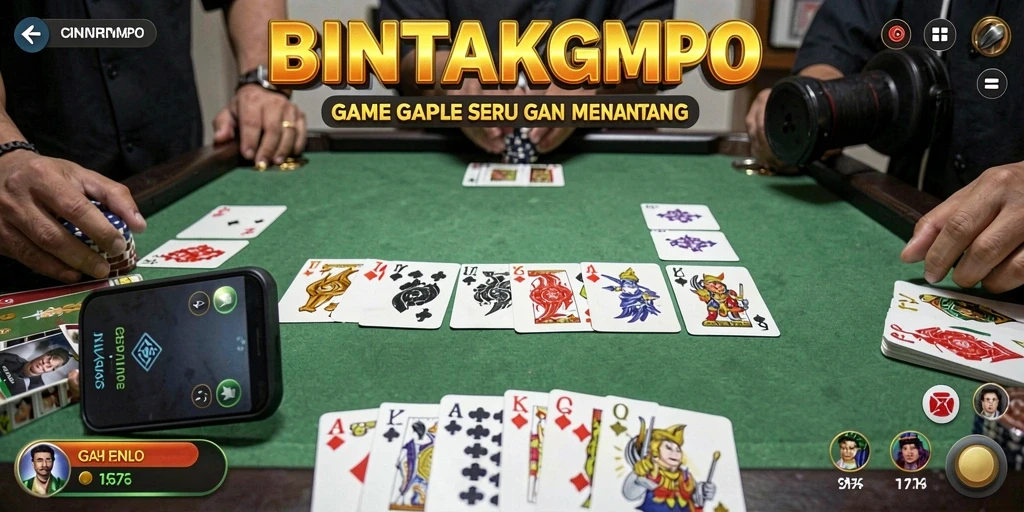 Tampilan menarik dari gameplay Gaple BINTANGMPO yang seru.