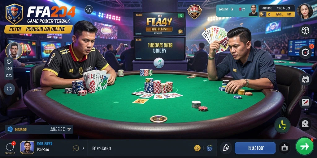 Tampilan screenshot gameplay poker dari FIFA234 yang seru dan mendebarkan.