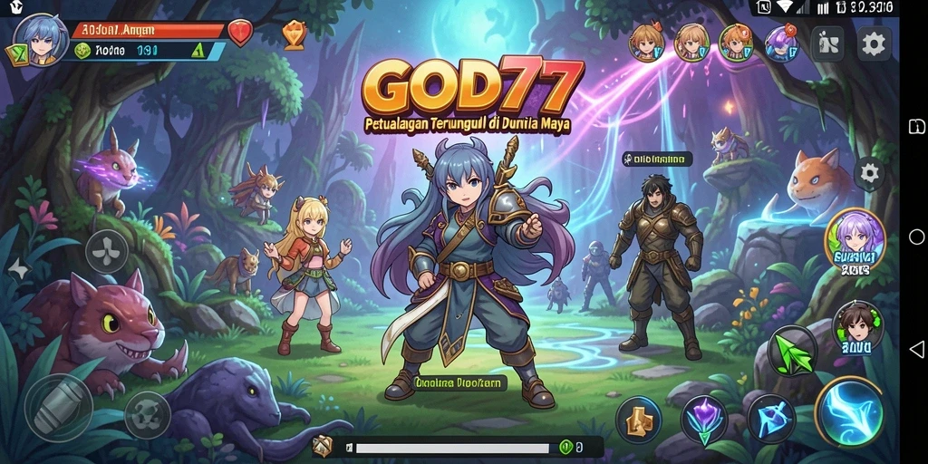 Screenshot menampilkan aksi seru dalam bermain GOD77 yang penuh warna.