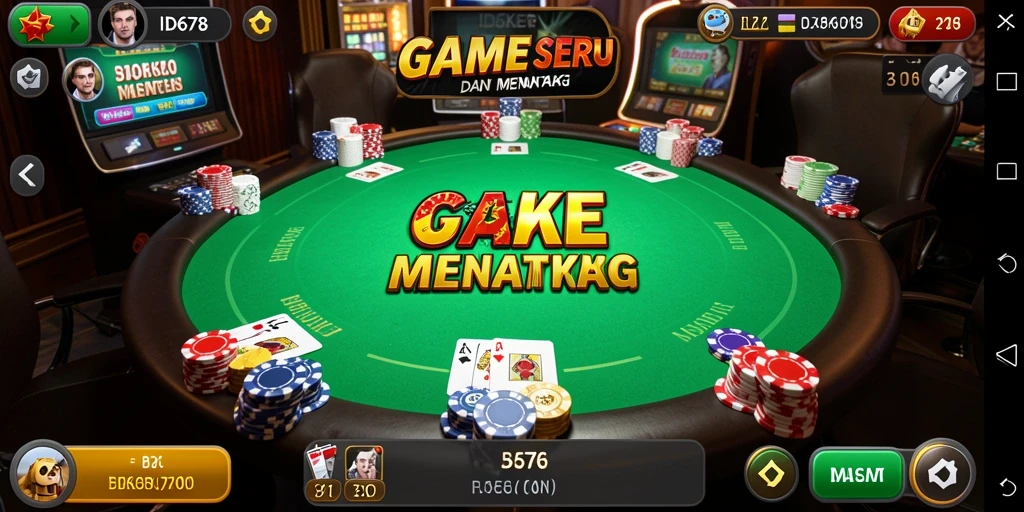 Gameplay seru dalam poker di ID678 dengan berbagai mode permainan.
