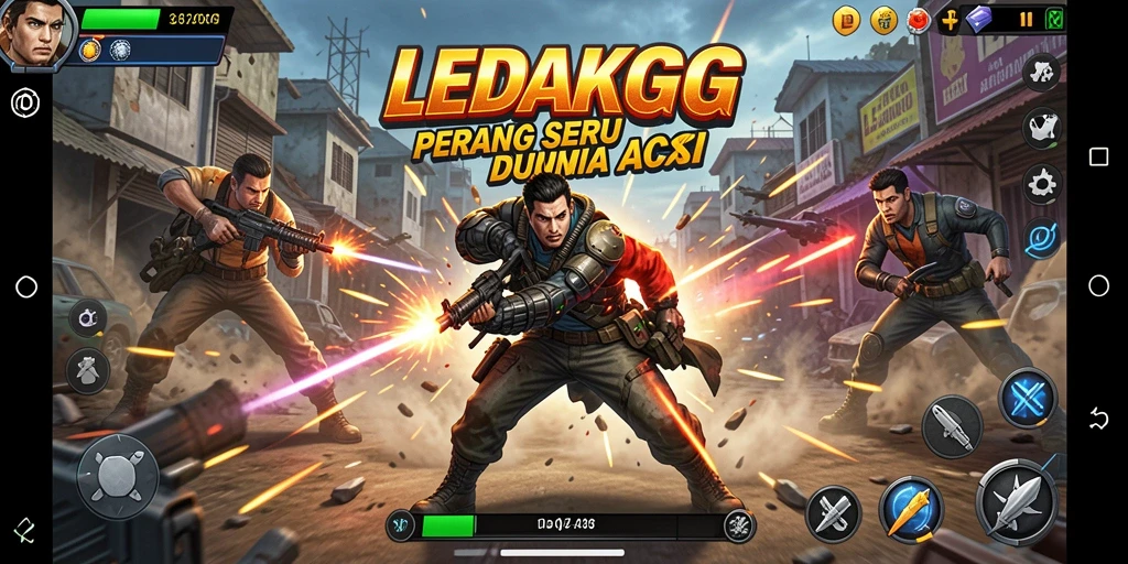 Tampilan gameplay LEDAKGG yang penuh aksi dan mendebarkan.