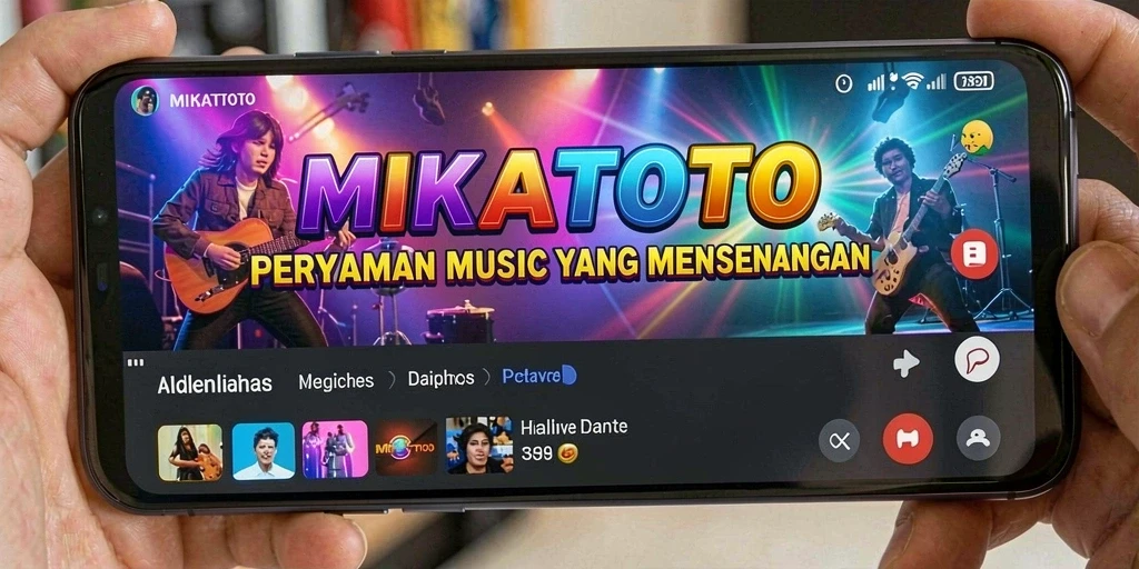 Screenshot MIKATOTO menampilkan gameplay permainan musik yang seru.