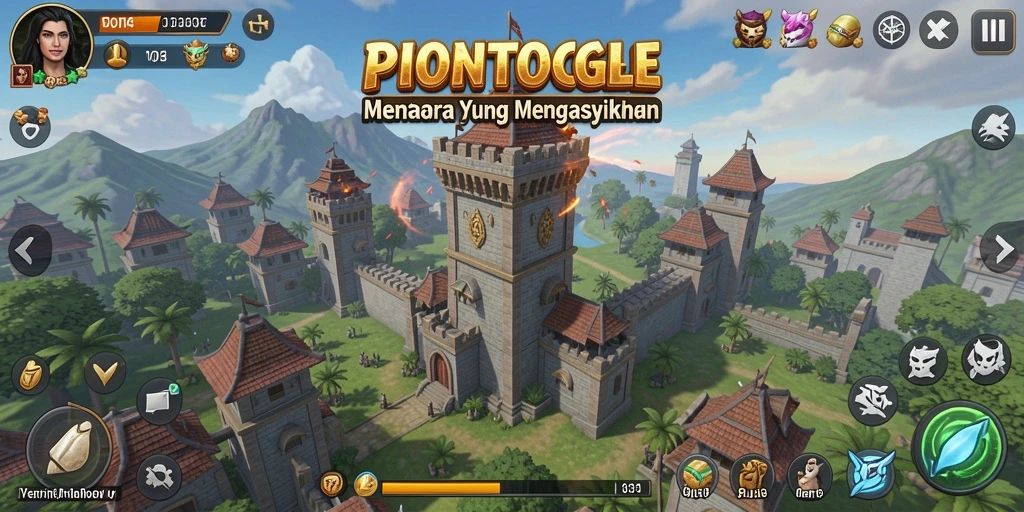 Tampilan gameplay PIONTOGEL yang seru dengan strategi Tower Defense.