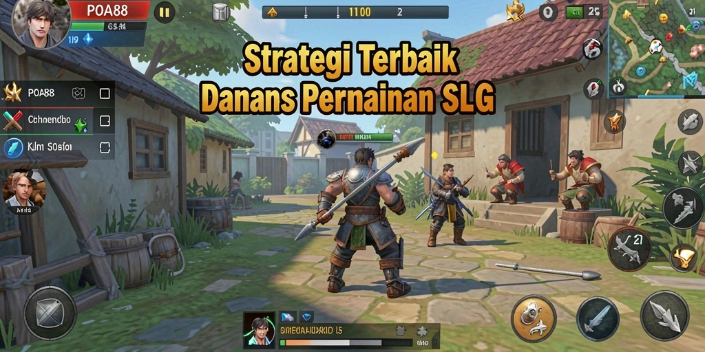 Screenshot utama POA88 menampilkan aksi seru di medan perang SLG.