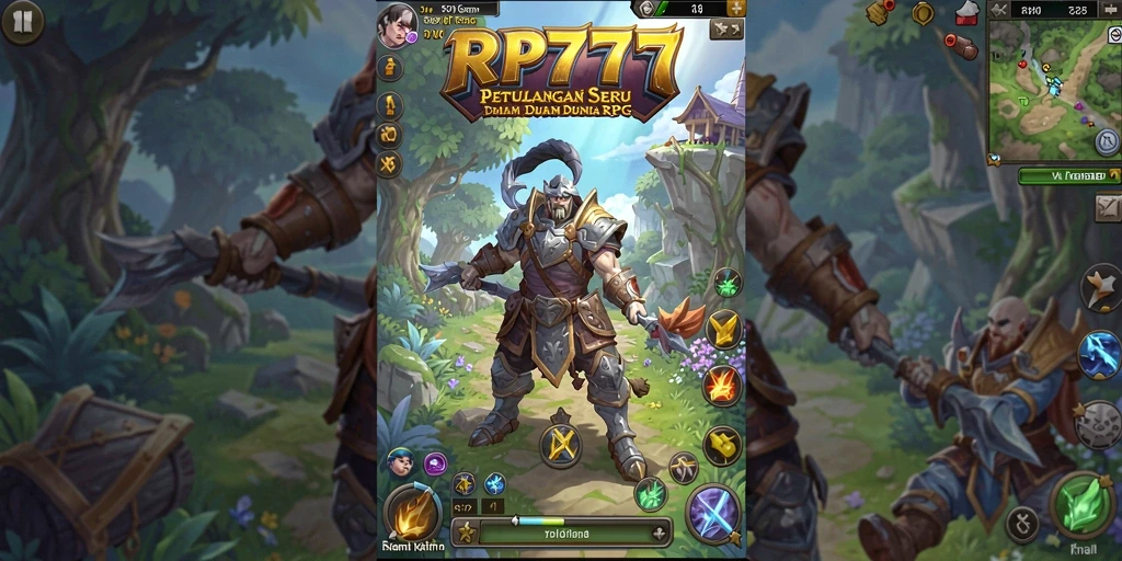 Screenshot menampilkan aksi seru dalam gameplay RPG RP777.