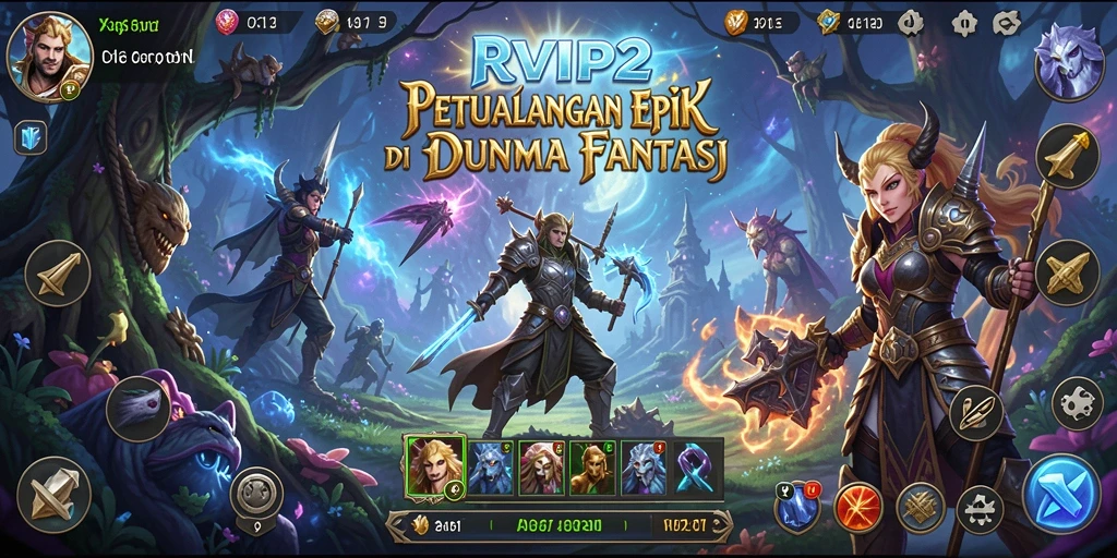 Tangkapan layar gameplay RVIP2 dengan pertarungan karakter yang intens.