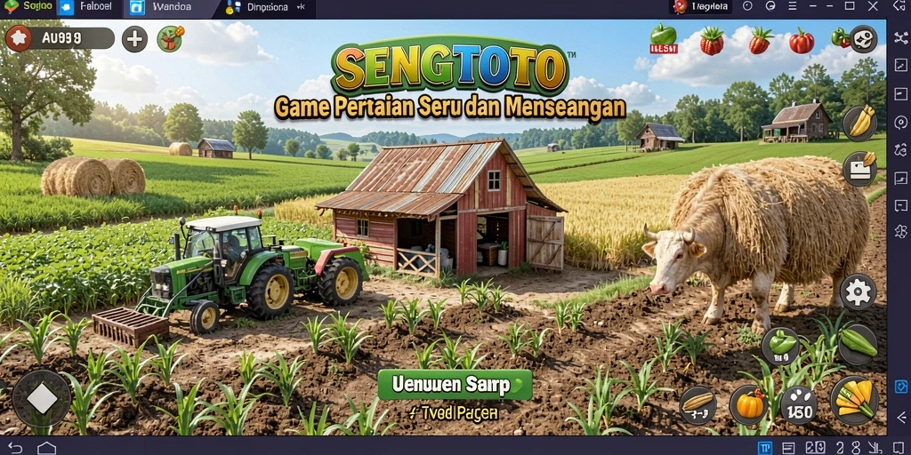 Tampilan gameplay SENGTOTO yang menarik dan penuh warna dari dunia pertanian.
