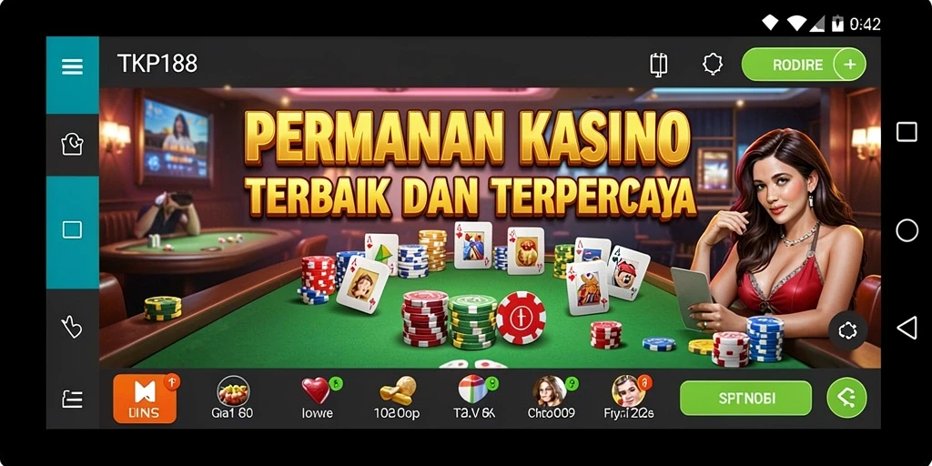 Screenshot gameplay TKP188 menampilkan suasana Kasino yang mendebarkan.